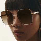 5th Ave – Gold Frame – Brown Lenses