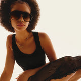 Chart Topper – Dark Tort Frame – Brown Lenses