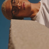 Exec - Optical Frame - Moss to Grey Gradient - Silver Trimming