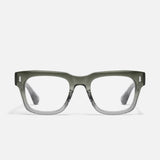 Exec - Optical Frame - Moss to Grey Gradient - Silver Trimming