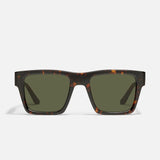 Fast Lane – Dark Tortoise Frame – Green Lenses